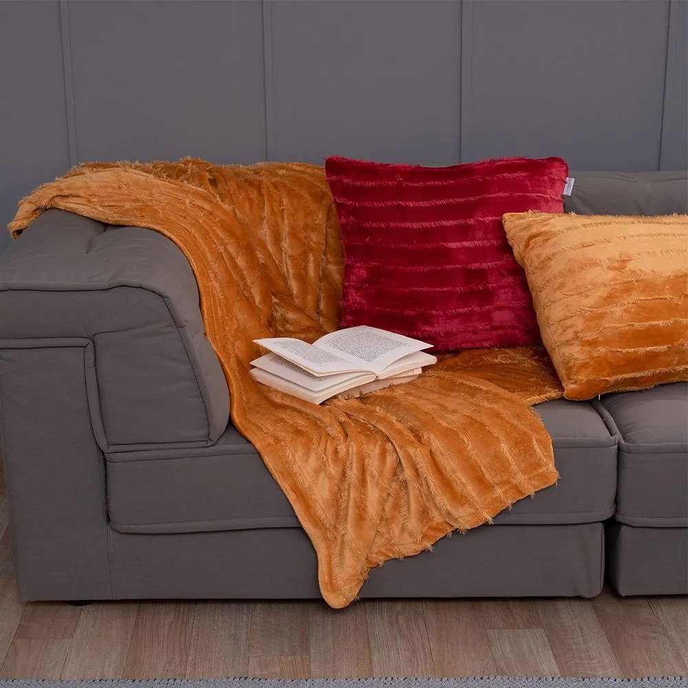 Κουβέρτα Καναπέ Gwen Gold Palamaiki 130x 180 Jacquard