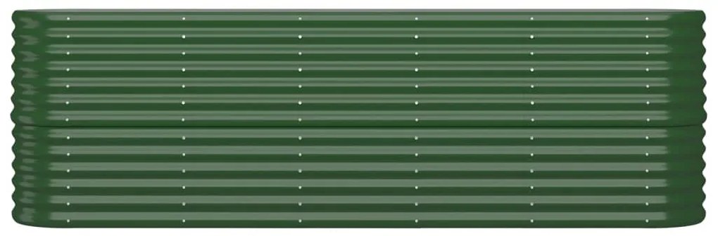 vidaXL Ζαρντινιέρα Πράσινη 224x40x68 εκ Γαλβανισμένος χάλυβας