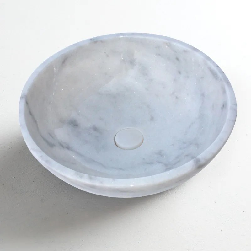 Fossil Molo Marble DR45-300 Επιτραπέζιος Μαρμάρινος Νιπτήρας Carrara Nuovo Ø45 εκ.