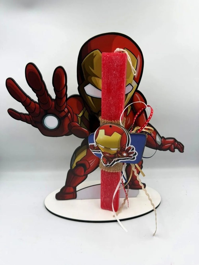 Τύπου Iron man Avengers Αρωματική λαμπάδα ν.3 - Σετ Λαμπάδα και Αυγό