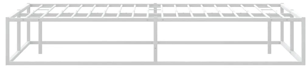 vidaXL Πλαίσιο κρεβατιού χωρίς στρώμα Λευκό 200x200 cm Μεταλλικό