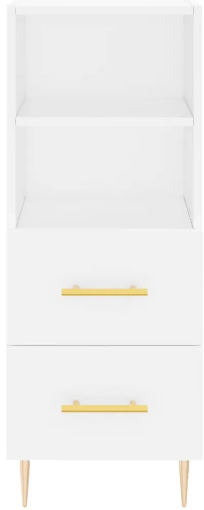 vidaXL Ντουλάπι Λευκό 34,5 x 34 x 180 εκ. από Επεξεργασμένο Ξύλο