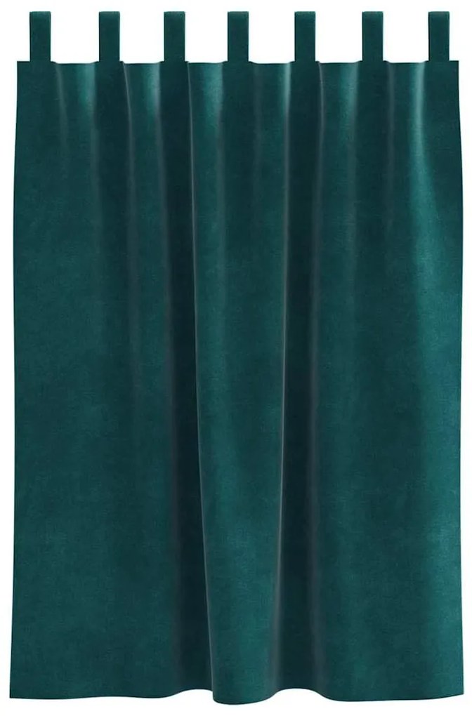 vidaXL Κουρτίνες 2 pcs Σκούρο Πράσινο 140 x 140 cm Βελούδο