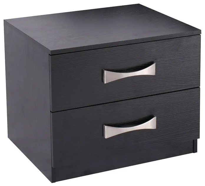 WOODWELL ΕΜ365LIFE Κομοδίνο με 2 Συρτάρια, Απόχρωση Zebrano 48x40x39cm ΕΜ365