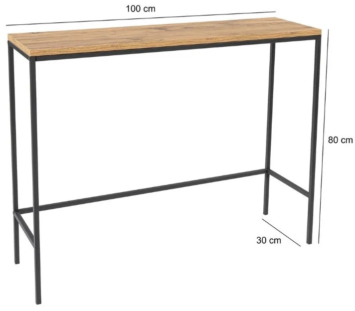 Κονσόλα Canva Megapap χρώμα atlantic pine 100x30x80εκ.