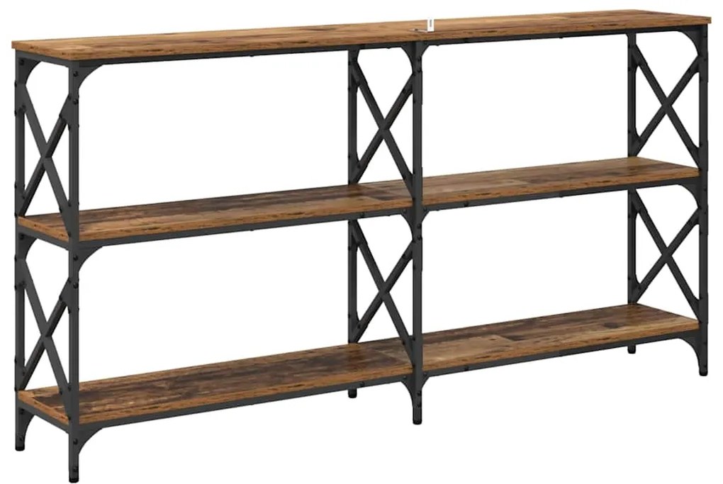 vidaXL Τραπέζι κονσόλας Παλιό ξύλο 156 x 28 x 80,5 εκ.