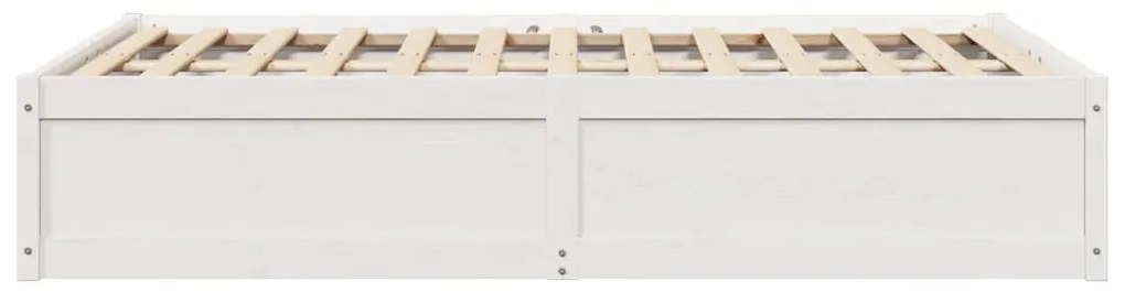 vidaXL Σκελετός Κρεβ. Χωρίς Στρώμα Λευκό 135x190 εκ Μασίφ Πεύκο