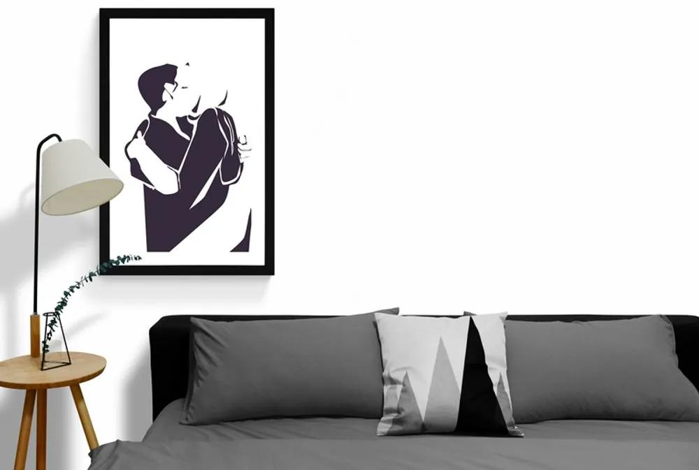 Αφίσα με πασπαρτού Ειλικρινής αγάπη - 20x30 white