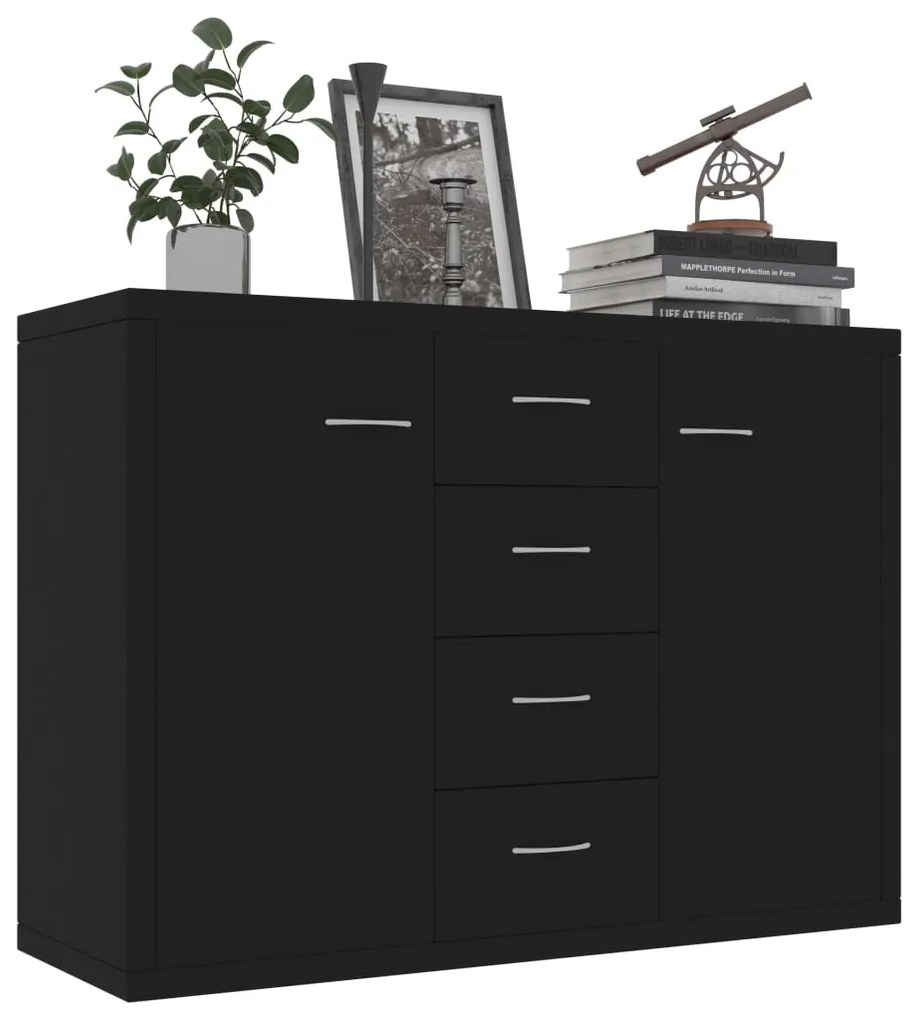 vidaXL Μπουφές Μαύρος 88 x 30 x 65 εκ. από Επεξ. Ξύλο