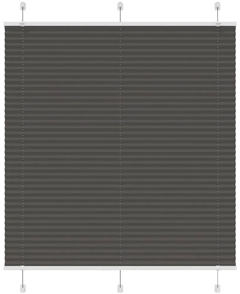 vidaXL Πλισέ περσίδα Μαύρο 120x150 cm Πλάτος υφάσματος 119,4 cm
