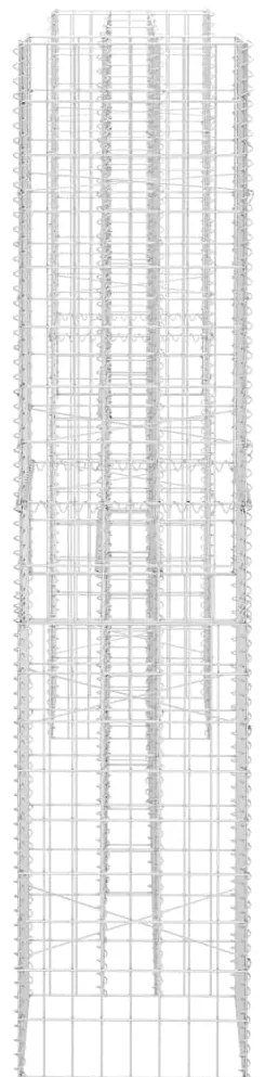 vidaXL Συρματοκιβώτιο Γλάστρα Σχήμα «Η» 260x40x180 εκ. Ατσάλινο Σύρμα