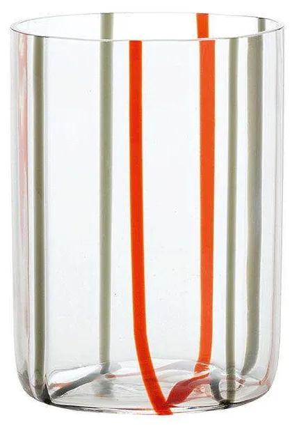 Ποτήρι Tirache TR00111 350ml Red-Grey Zafferano Γυαλί