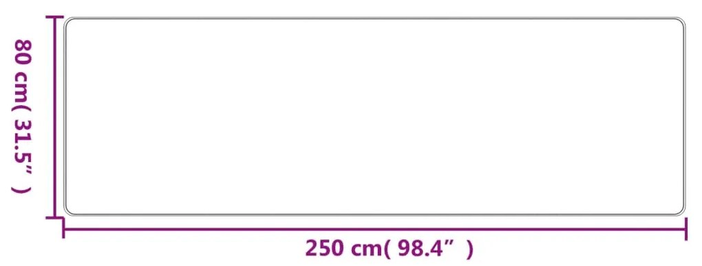 vidaXL Χαλί Διάδρομος Εμφάνιση Σιζάλ Taupe 80 x 250 εκ.