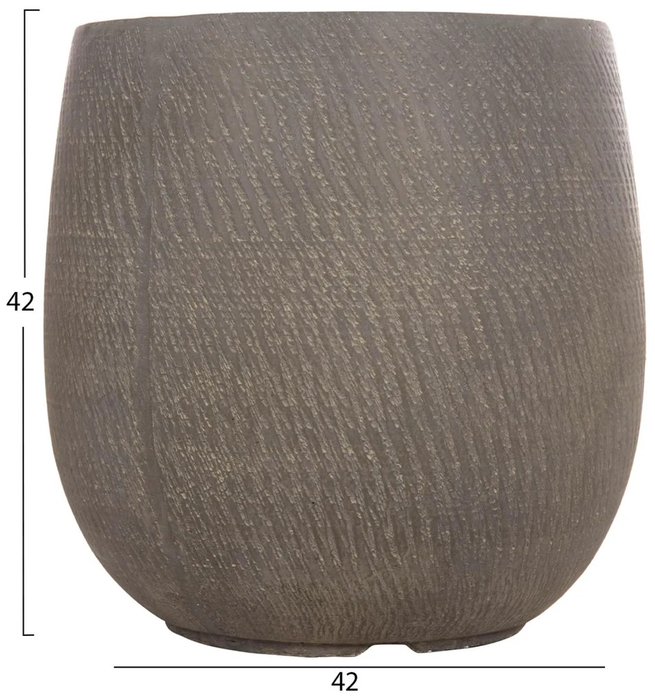 Σετ 4τεμ. Γλάστρες Στρόγγυλες GARDENER C4726 Fiberclay - Γκριζοπράσινο Φ52x55Υ εκ. 52x52x55 εκ.