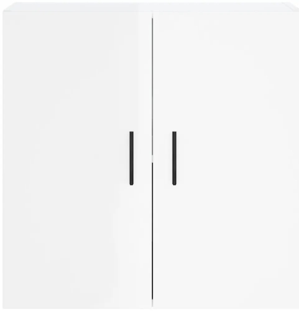 vidaXL Ντουλάπι Τοίχου Γυαλιστερό Λευκό 60x31x60 εκ Επεξεργασμένο Ξύλο