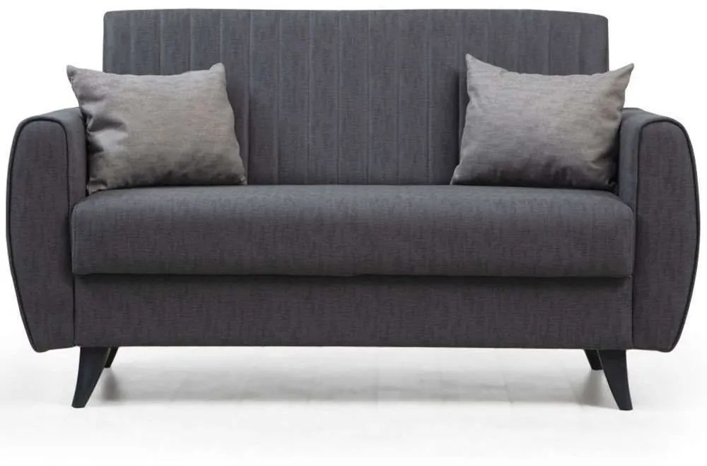 Καναπές - Κρεβάτι Διθέσιος Alkon 730MST1104 158x77x86cm Dark Grey