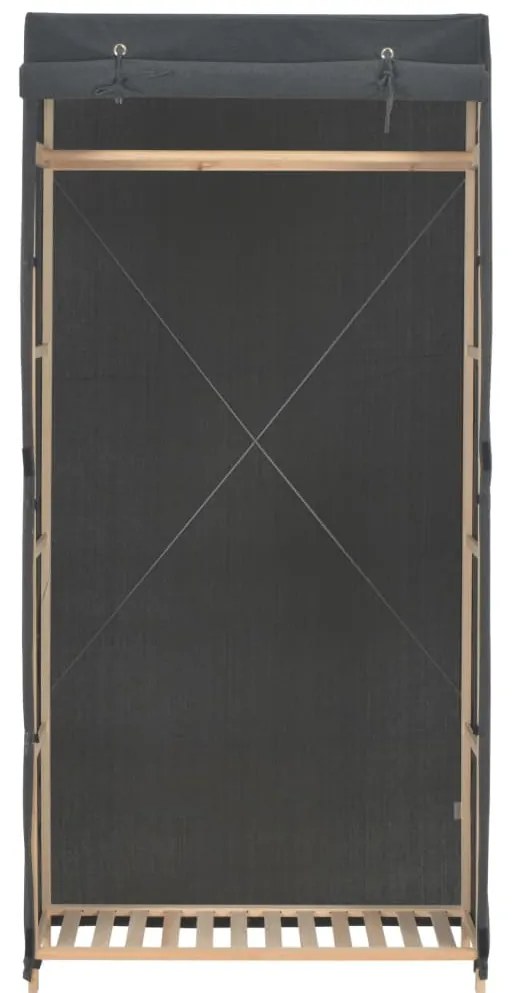 vidaXL Ντουλάπα Γκρι 79 x 40 x 170 εκ. Υφασμάτινη