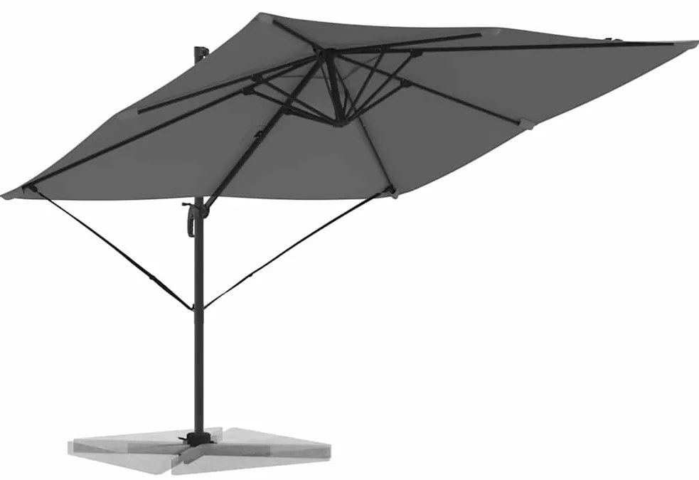 vidaXL Ρώμη Ομπρέλα Ανθρακί 286 x 285 x 265 εκ