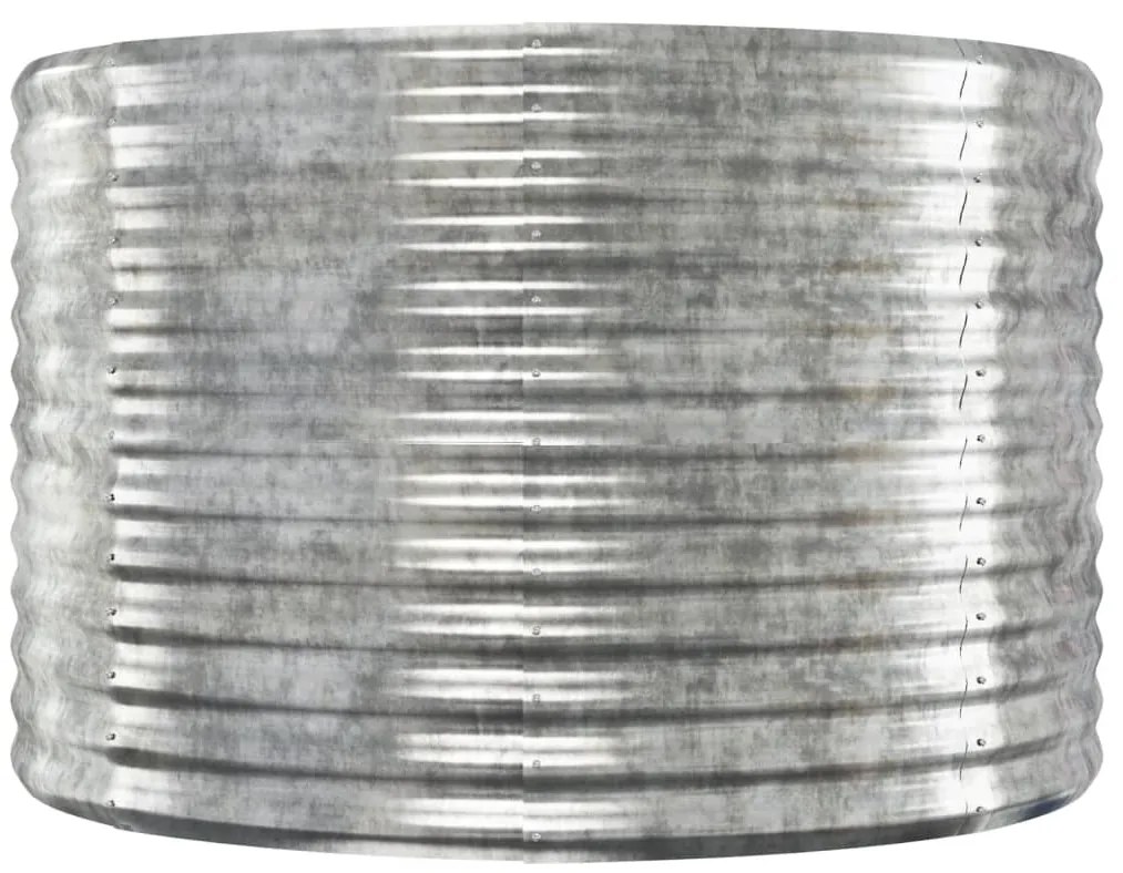 vidaXL Ζαρντινιέρα Ασημί 249x100x68 εκ. Γαλβανισμένος χάλυβας