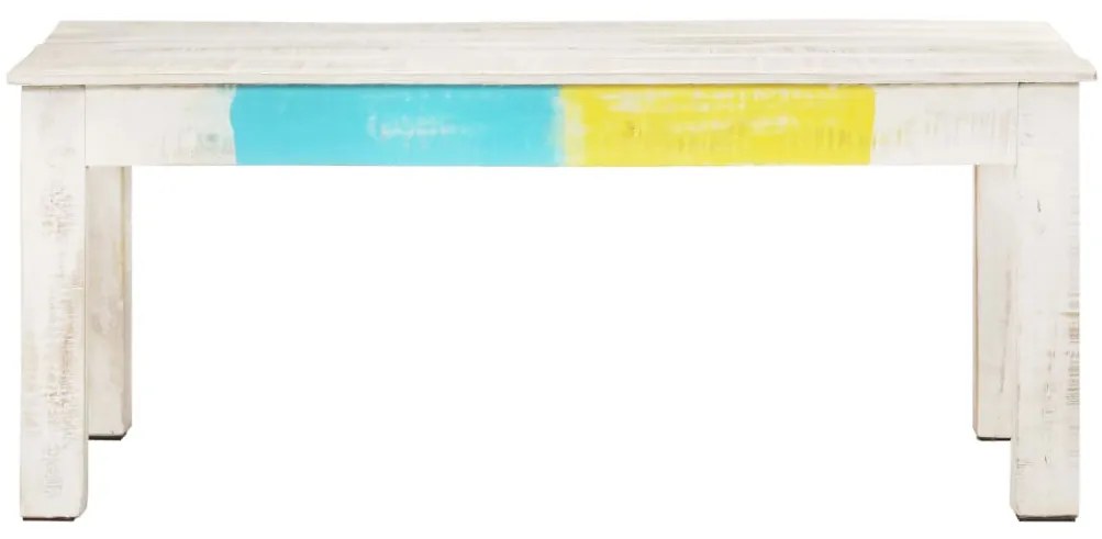 vidaXL Τραπεζάκι Σαλονιού Λευκό 110x60x45 εκ. από Μασίφ Ξύλο Μάνγκο