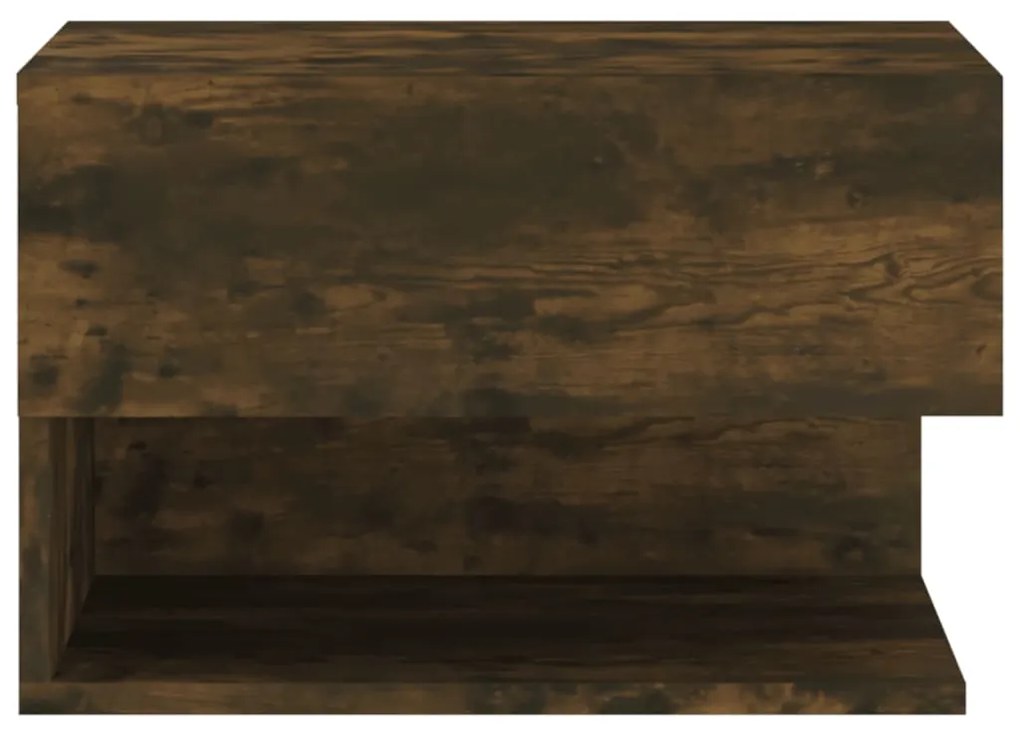 vidaXL Κομοδίνο Επιτοίχιο Καπνιστή Δρυς