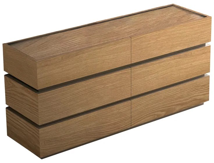 Συρταριέρα Sonlen pakoworld mdf σε oak απόχρωση 120x40x72εκ