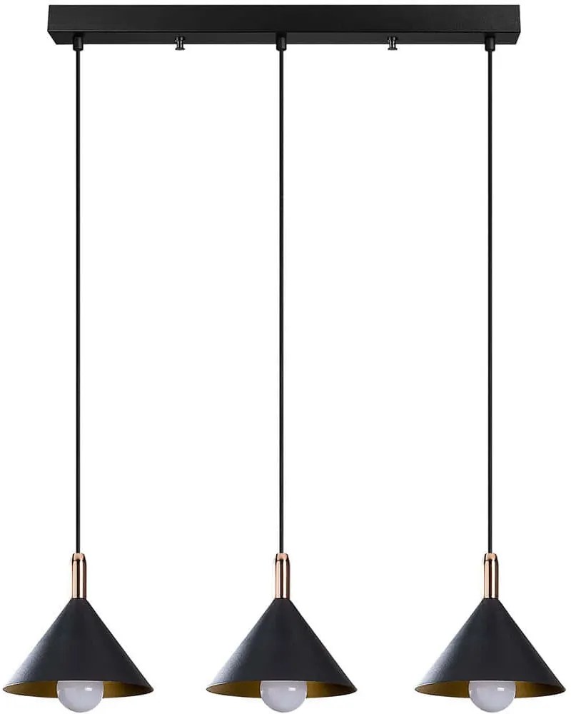 Φωτιστικό Οροφής - Ράγα Berceste 521SHN3302 69x37x114cm 3xE27 40W Black Opviq