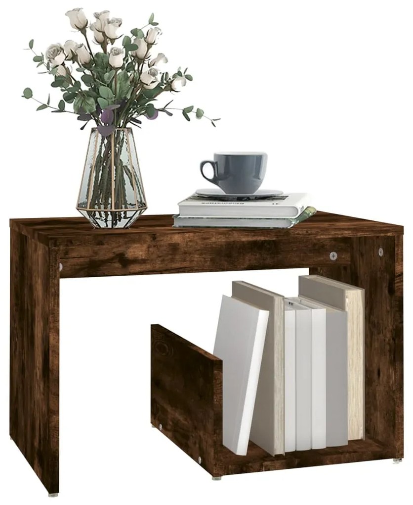 vidaXL Βοηθητικό Τραπέζι Καπνιστή Δρυς 59x36x38 εκ. Επεξεργασμένο Ξύλο