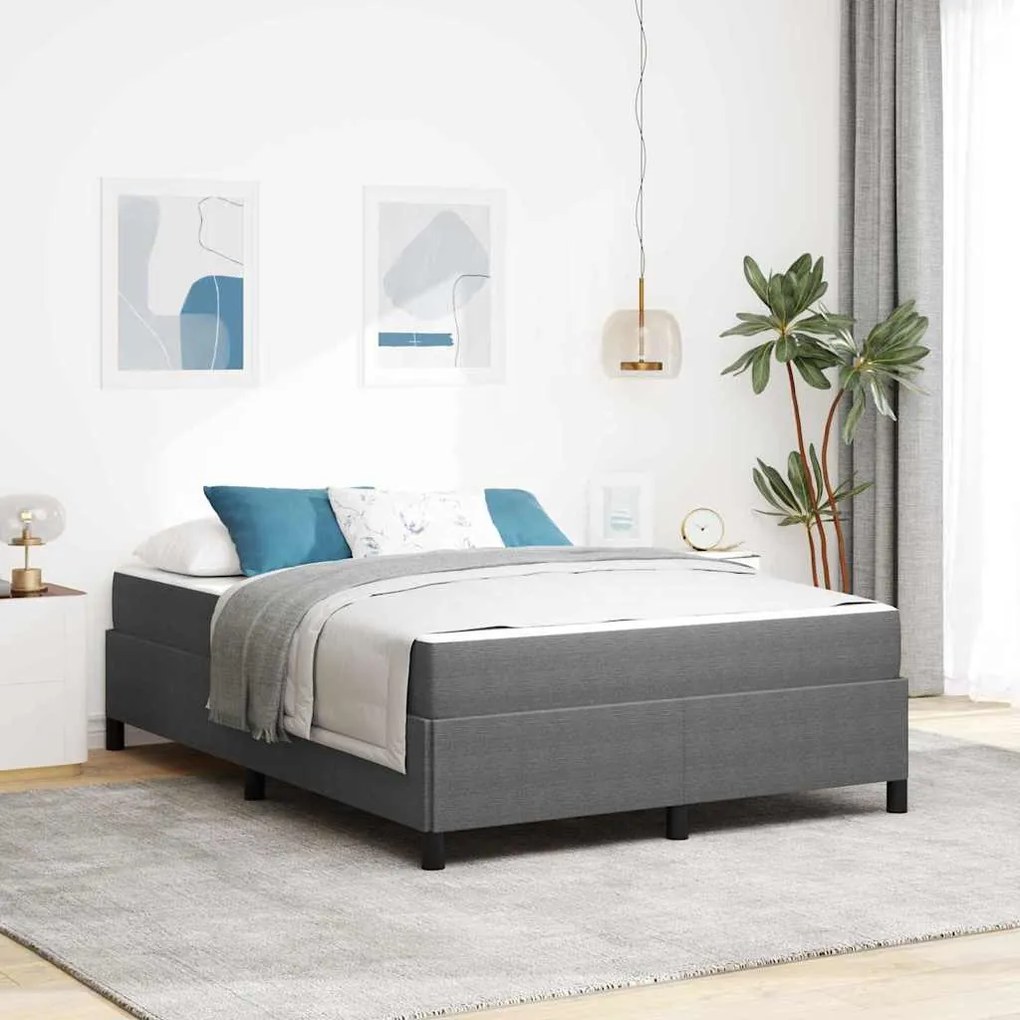 vidaXL Σκελετός Κρεβατιού Άλλο Ανοιχτό γκρι 140 x 200 cm Βελούδο
