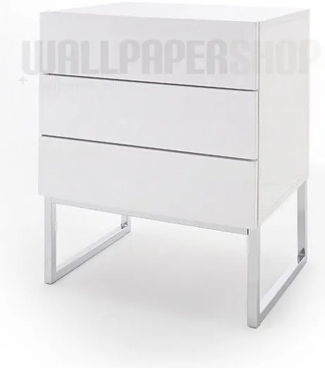 Κομοδίνο Λευκή Λάκα 50x60x40
