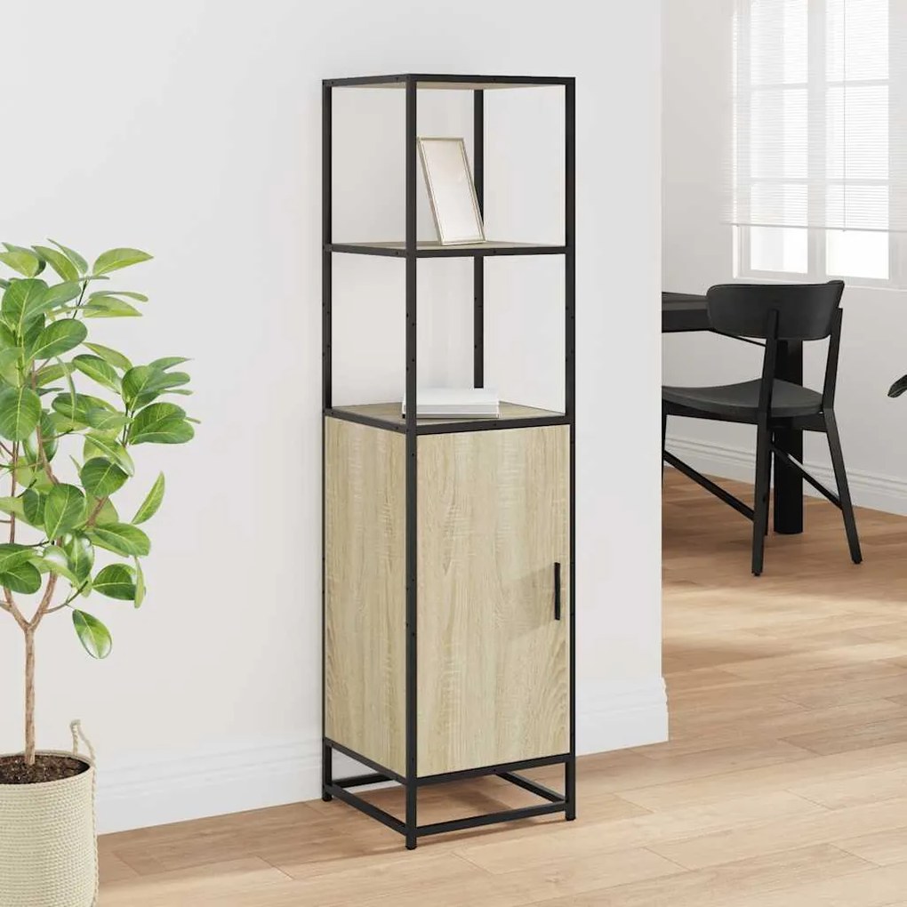 Highboard Sonoma Oak Κατασκευασμένο ξύλο και μέταλλο - Καφέ