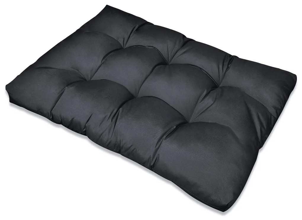 vidaXL Μαξιλάρι για καναπέ παλέτας 13 pcs Μαύρο 120 x 80 x 10 εκ