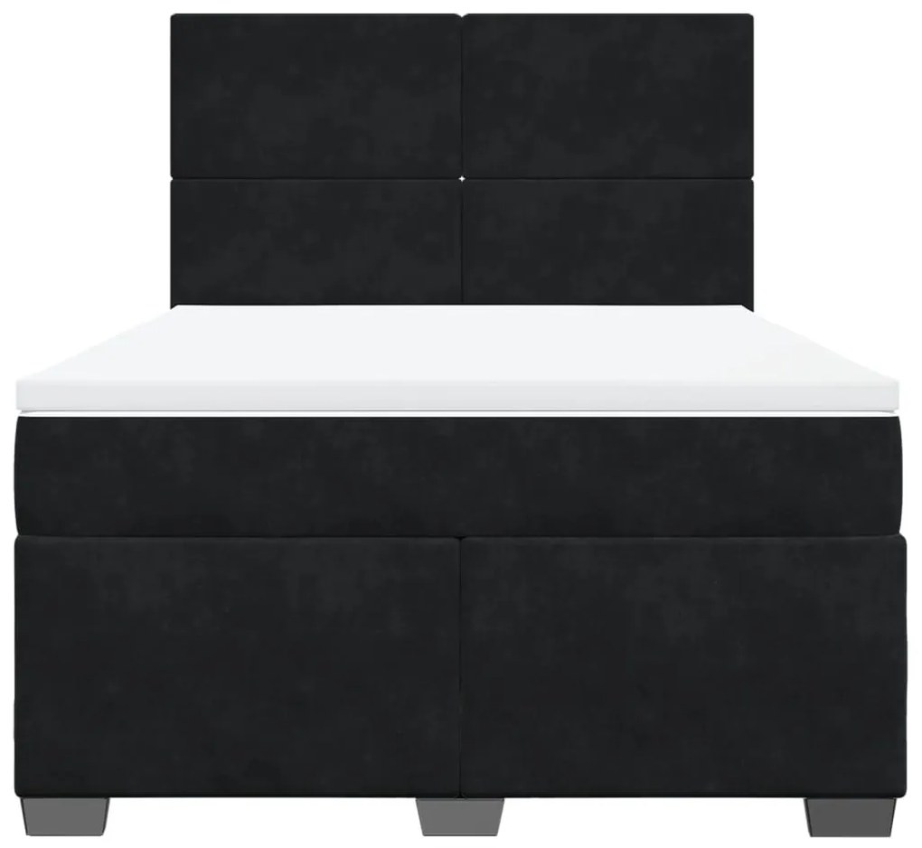 ΚΡΕΒΑΤΙ BOXSPRING ΜΕ ΣΤΡΩΜΑ ΜΑΥΡΟ 140X190 ΕΚ. ΒΕΛΟΥΔΙΝΟ 3290902