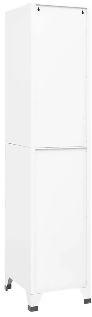 vidaXL Φοριαμός Λευκός 38 x 45 x 180 εκ. Ατσάλινος