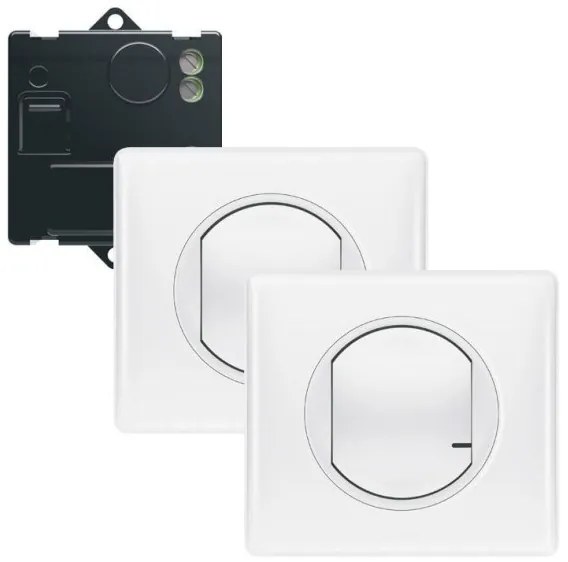Kit φωτισμού 1 μικροδ. &amp; 2 ασύρματοι Celiane Legrand Netatmo-67777-Λευκό 067777