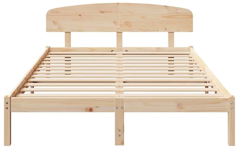 vidaXL Σκελετός Κρεβατιού Καφέ 160 x 200 cm Μασίφ ξύλο πεύκου