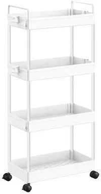 HOME USE τρόλει κουζίνας HUH-0163, 4 θέσεων, 40x21.5x91.5cm, λευκό