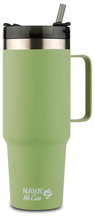 Ποτήρι - Θερμός Με Καλαμάκι We Care 10-016-104 900ml Light Green Nava