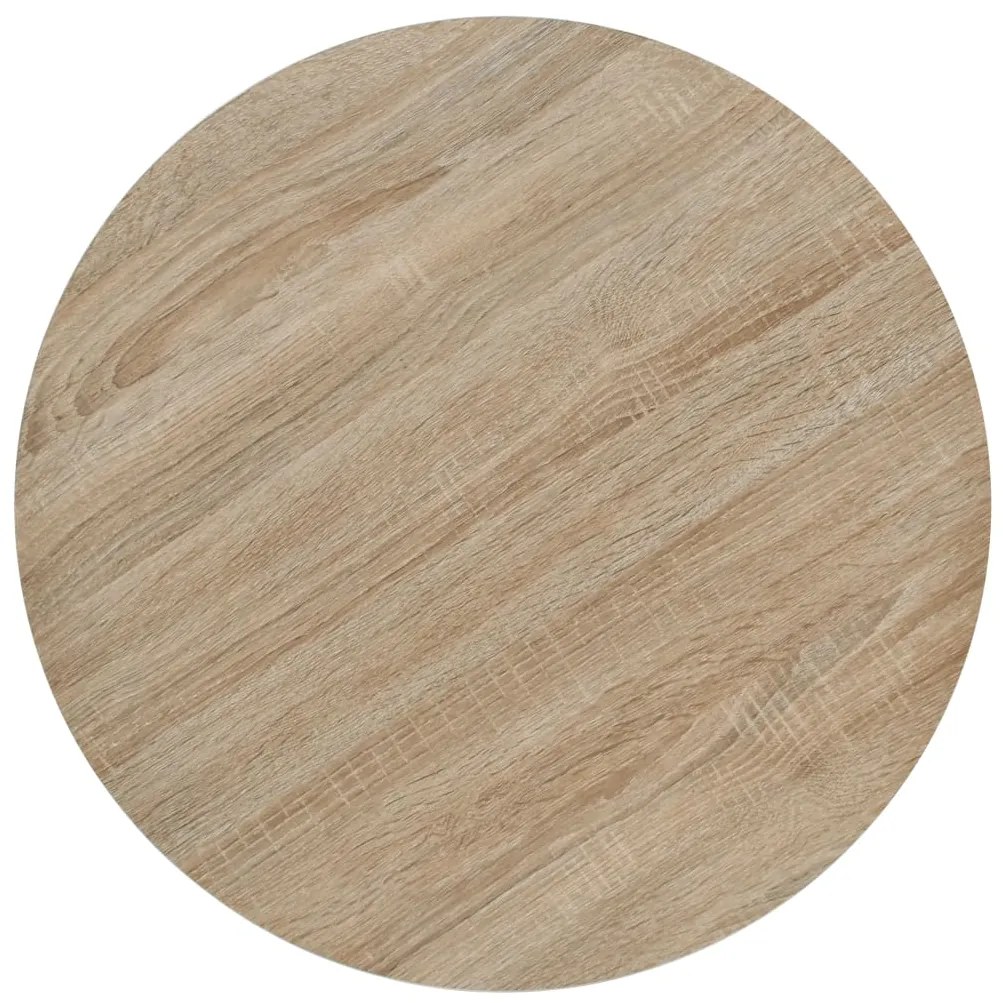 vidaXL Τραπέζι Bistro Στρογγυλό Χρώμα Δρυός 60 x 75 εκ. MDF / Ατσάλι