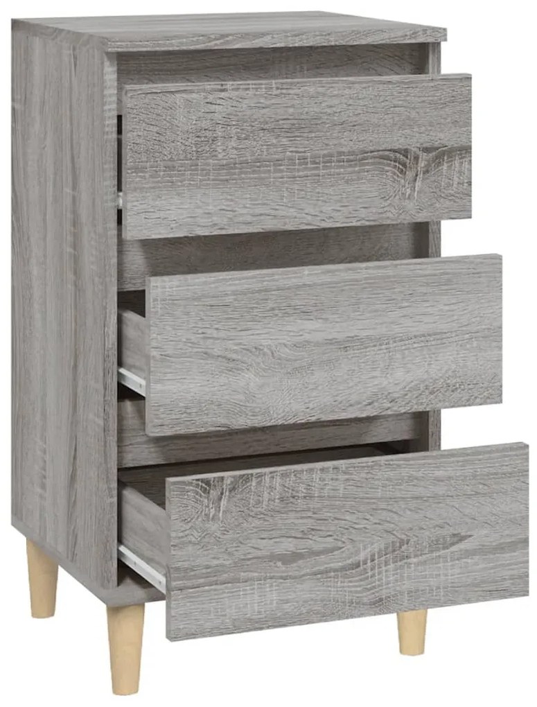 vidaXL Κομοδίνο Γκρι Sonoma 40x35x70 εκ. από Επεξεργασμένο Ξύλο