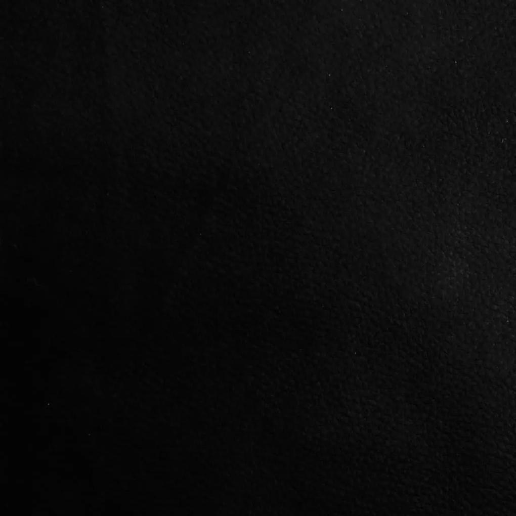 Πάγκος Τραπεζαρίας Μαύρος 62x32x45 εκ. Ατσάλι / Συνθετικό Δέρμα - Μαύρο