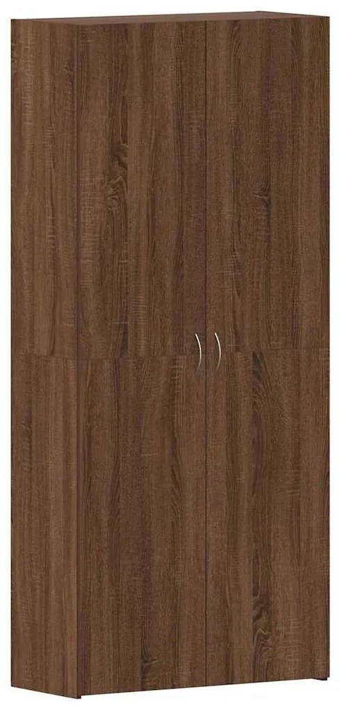 vidaXL Ντουλάπα Παπουτσιών Καφέ 80 x 35.5 x 180 εκ Επεξεργασμένο ξύλο