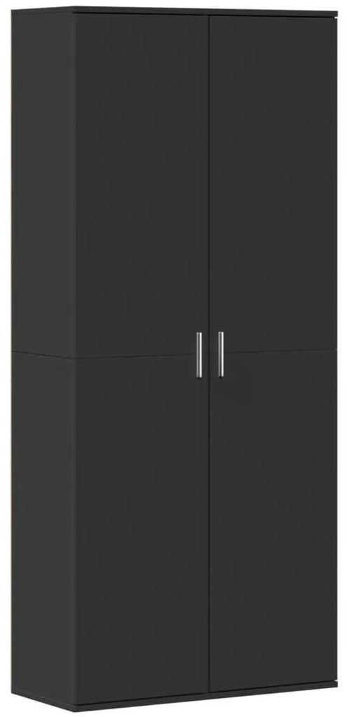 vidaXL Ντουλάπι Μαύρο 80x35x180 εκ. από Επεξεργασμένο Ξύλο