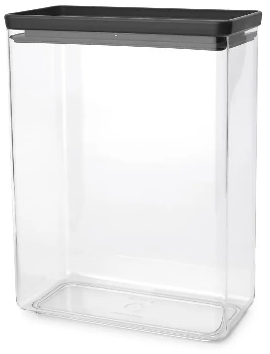 Brabantia 1008877 Κουτί αποθήκευσης προϊόντων Tasty+ Stackable 5.4L, Dark Grey