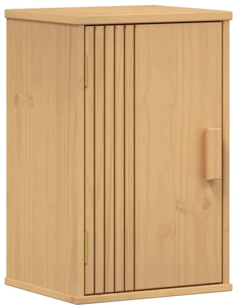 vidaXL Ντουλάπι Μπάνιου με ράφι Καφέ 35 x 30 x 55 cm Μασίφ ξύλο πεύκου
