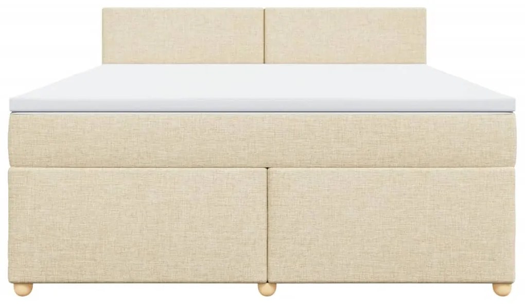 ΚΡΕΒΑΤΙ BOXSPRING ΜΕ ΣΤΡΩΜΑ ΚΡΕΜ 180X200 ΕΚ. ΥΦΑΣΜΑΤΙΝΟ 3286757