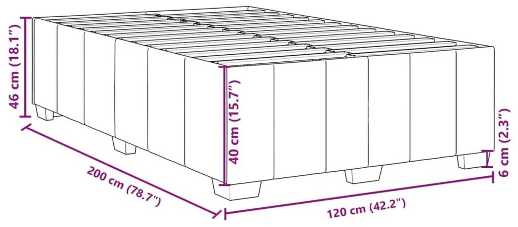 Σκελετός Κρεβατιού Χωρίς Στρώμα Σκ. Καφέ 120x200 εκ. Υφασμάτινο - Καφέ