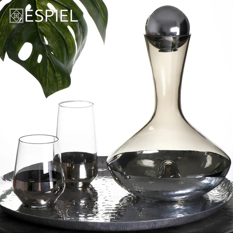 ALLEGRA PLATINE ΠΟΤΗΡΙ LONG DRINK ΔΙΑΦ.-ΠΛΑΤΙΝΑ 470CC 6,5Χ15ΕΚ... ΣΕΤ 6 τμχ - Espiel