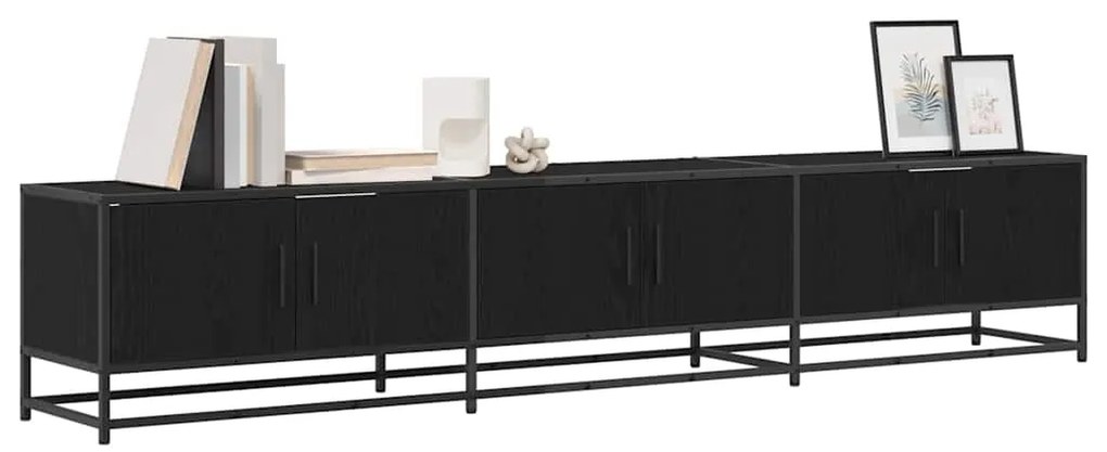 vidaXL Ντουλάπι TV Μαύρη δρυς 210 x 35 x 41 εκ Επεξεργασμένο ξύλο