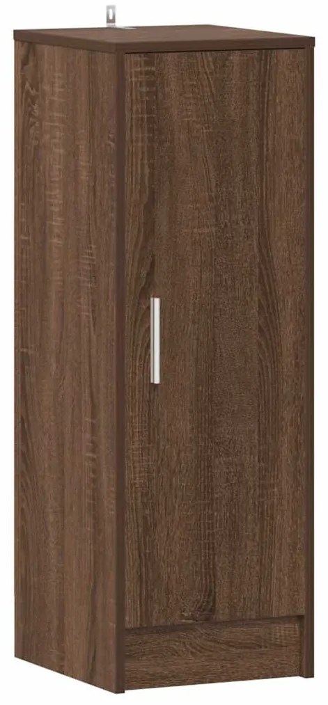 vidaXL Παπουτσοθήκη Καφέ Δρυς 32 x 35 x 92 εκ. από Επεξεργασμένο Ξύλο